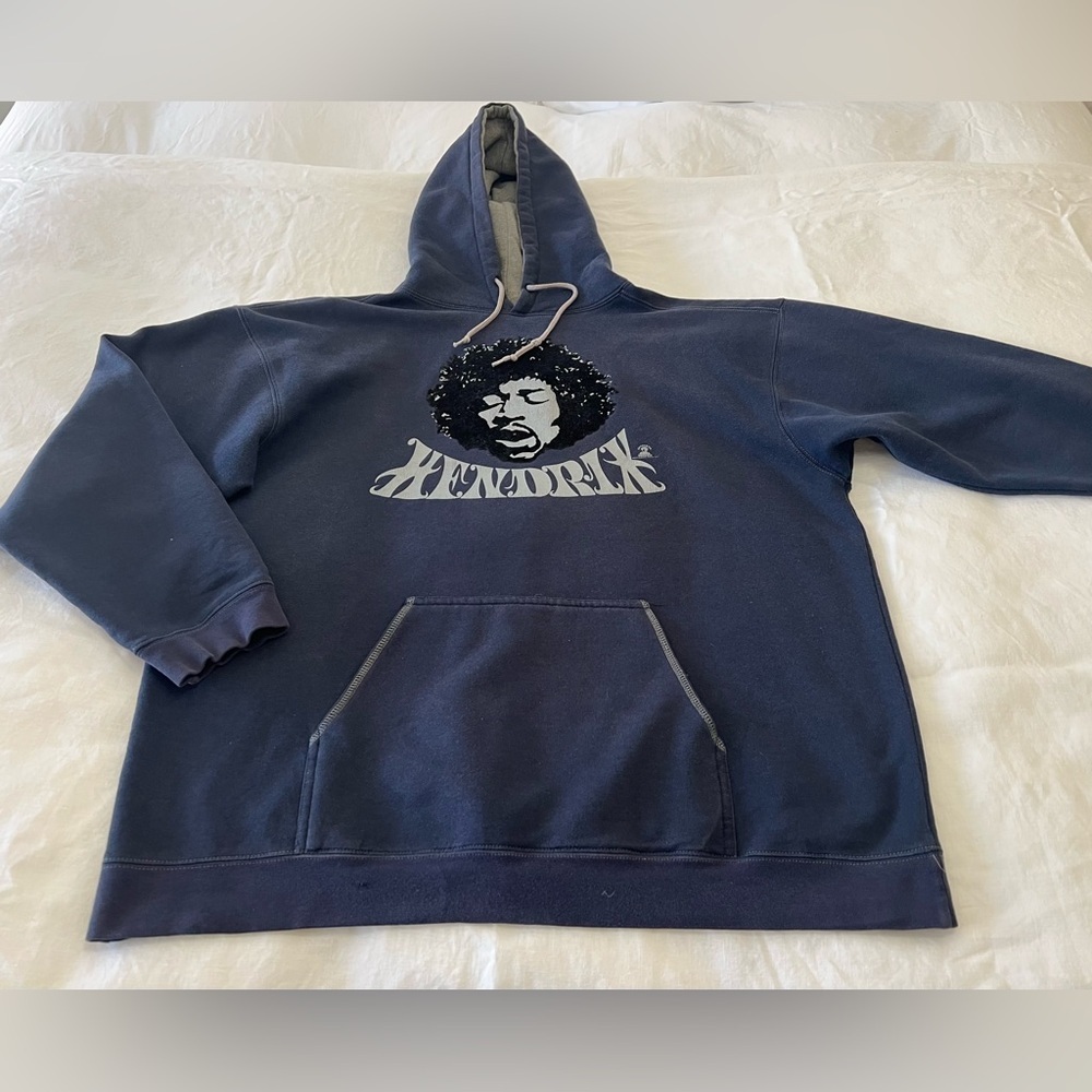 Jimi Hendrix | Men’s XL | Hoodie Navy Pullover Music Rock Hoodie | Lived In